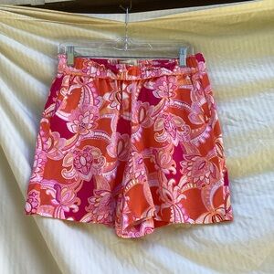 Talbots Floral Pink and Orange Women's Shorts, size small